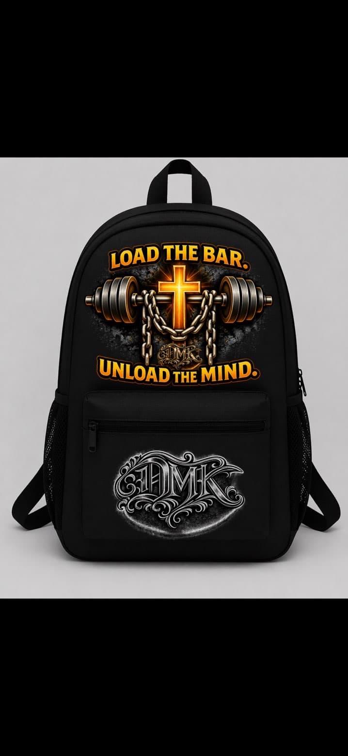 Load The Bar Backpack — Load The Bar — Unload The Mind — Orange