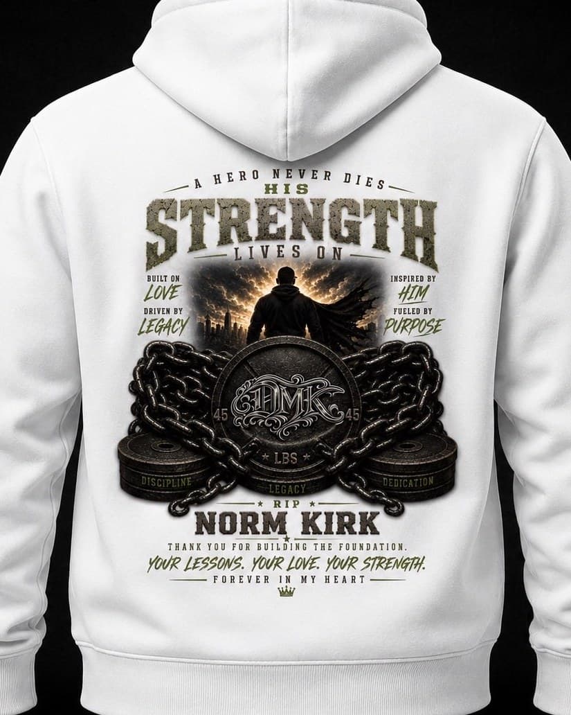 His Strength Lives On Hoodie — A Hero Never Dies — His Strength Lives On