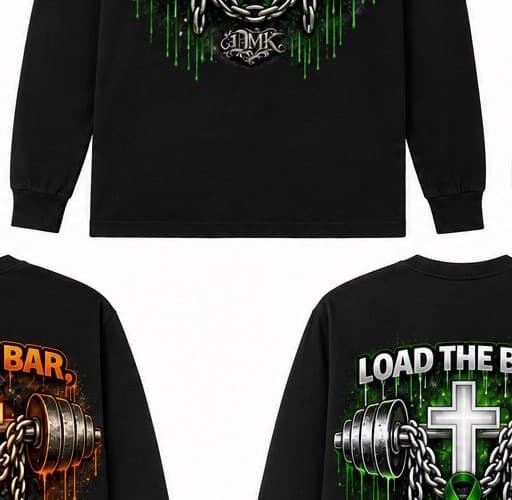 Mental Strength Is Trained — Hearts Long Sleeve — Mental Strength Is Trained — Hearts & Butterflies — Green